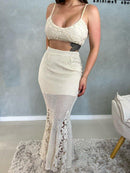 Saia Longa Sereia Crochê