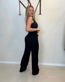 Calça Pantalona de Modal com Elastano