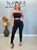 Calça Mom Jeans Com Elastano - Destonada