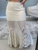 Saia Longa Sereia Crochê