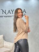 Camisa Linho Gola V Essenza