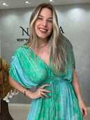 Vestido Indiano Manga Morcego