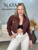 Jaqueta Jeans Marrom Namie