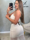 Saia Longa Sereia Crochê