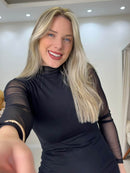 Vestido Longo em Tule com Forro Interno