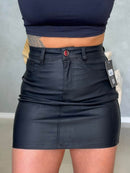 Saia Jeans Resinada