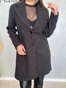 Sobretudo Lã Batida Giada Pellini Safira