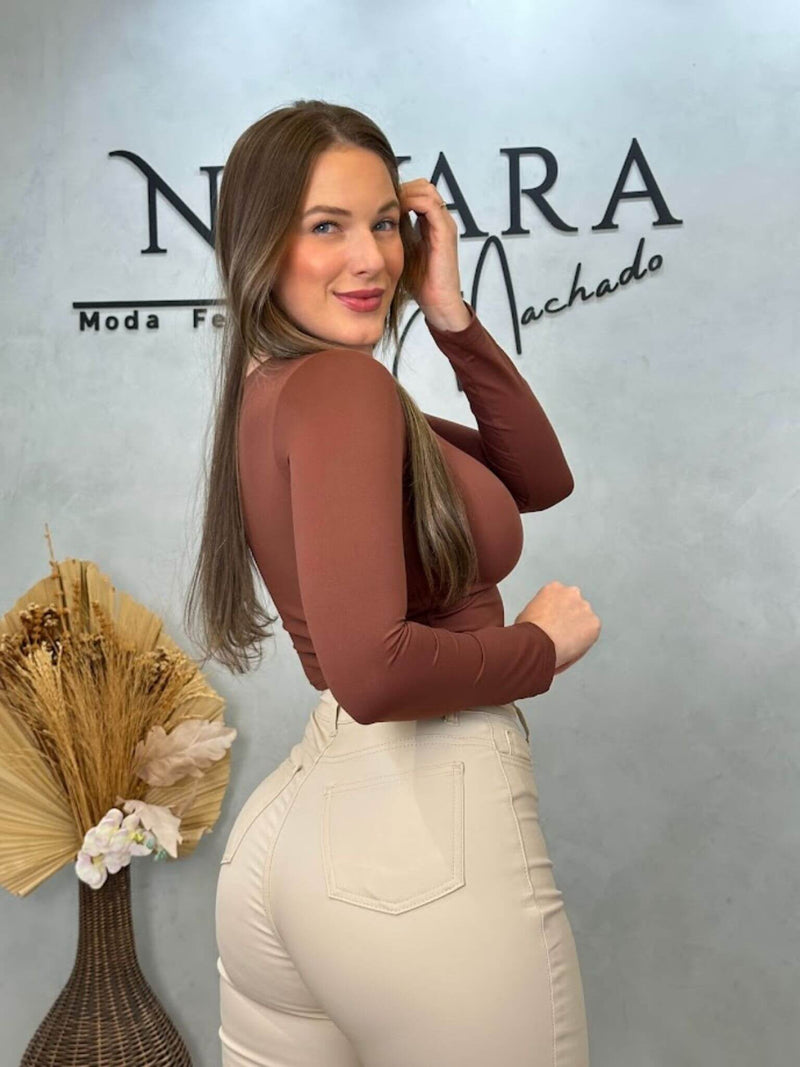 Cropped Poliamida Manga Longa