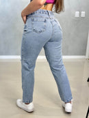 Calça Jeans Mom Marmorizada Paula