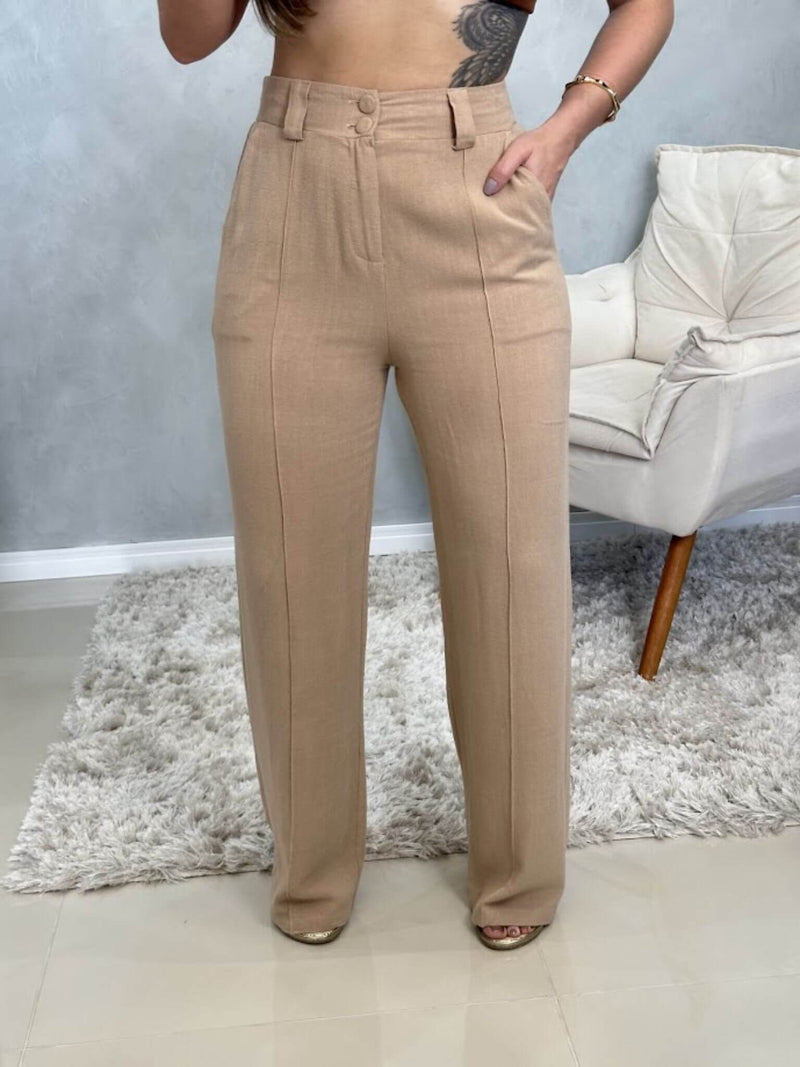 Calça Pantalona Linho