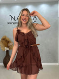 Vestido Babados Boho