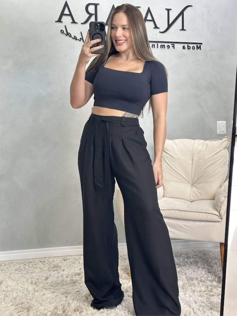Calça Max Pantalona Linho