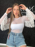 Body Tule Franja CowGirl - Loja Nayara Machado