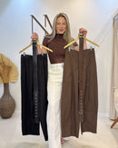 Calça Balloon em Crepe de Alfaiataria com Cinto