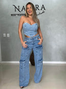 Calça Cargo Bolsos Frontais