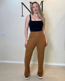 Calça Pantalona de Modal com Elastano