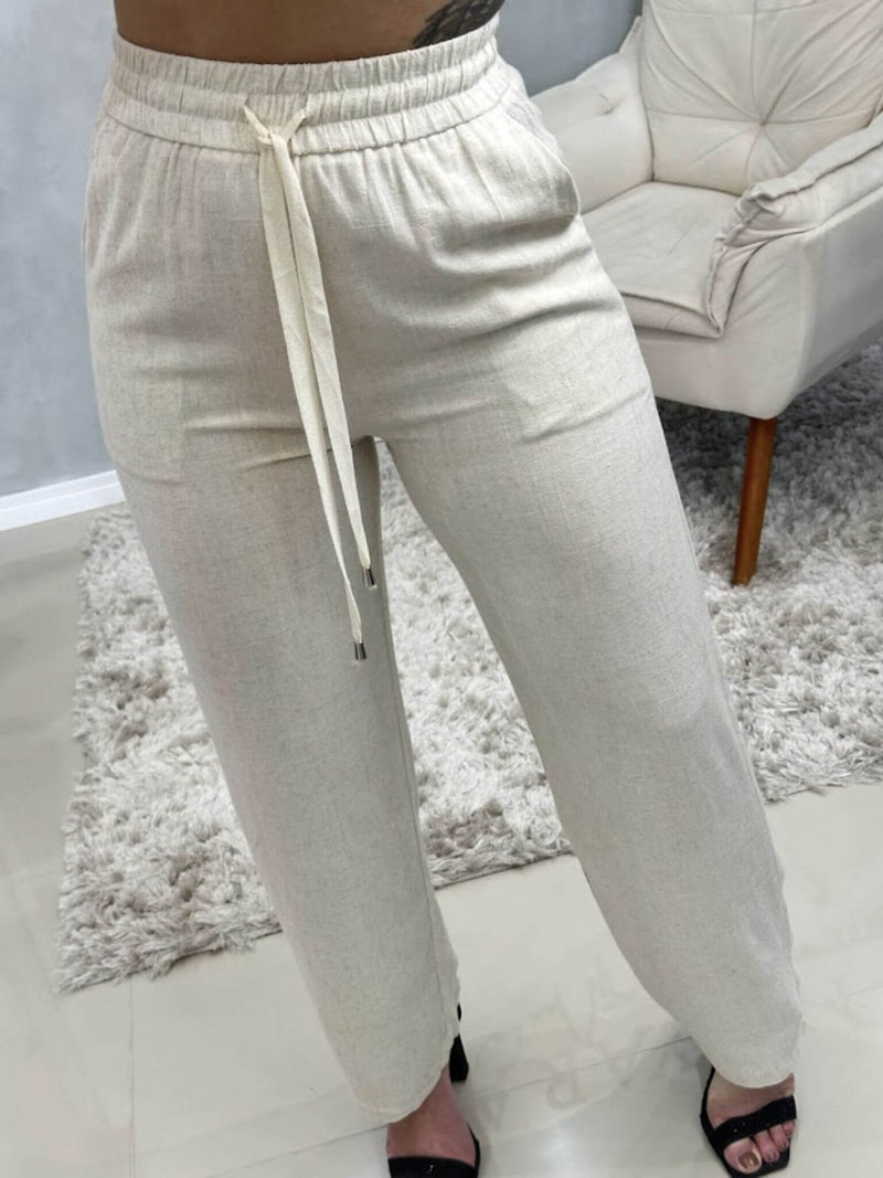 Calça Reta Linho