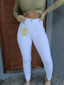 Calça Jeans skinny Branca - Loja Nayara Machado