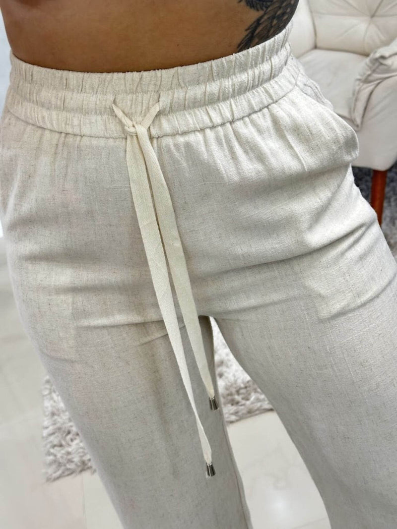 Calça Reta Linho