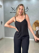 Macacão longo Costas Abertas