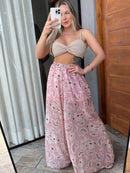 Max Pantalona Floral Aurora - Chiffon