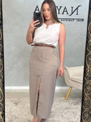 Saia Midi Alfaiataria Lorena