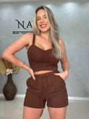 Short Algodão com Elástico no Cós