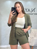 Camisa Linho Gola V Essenza