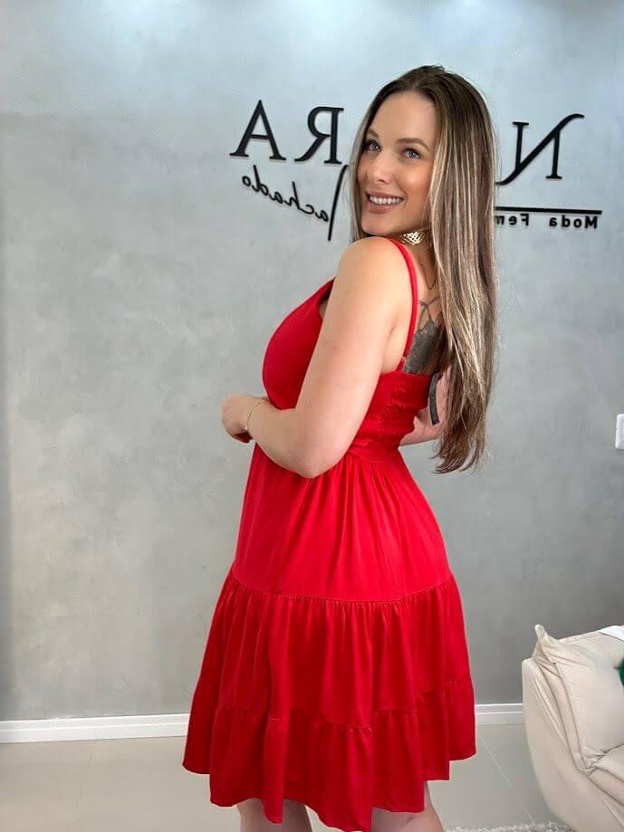 Vestido Viscolinho Babados Sandra