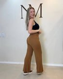 Calça Pantalona de Modal com Elastano