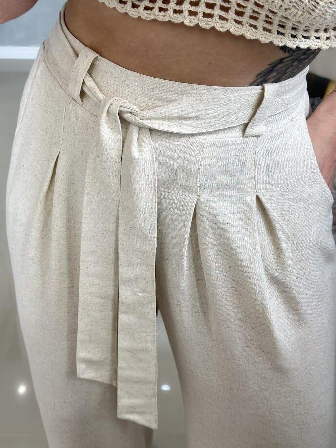 Calça Max Pantalona Linho