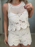 Conjunto Crochê Regata + Short