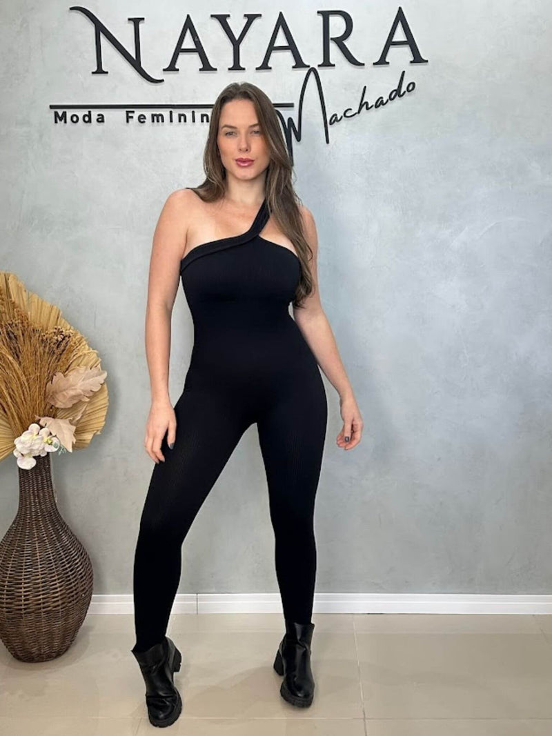 Macacão Shape Up Meia - Um Ombro Só