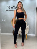 Calça Mom Jeans Com Elastano - Destonada ( 46/48)