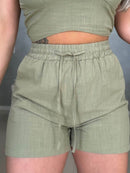 Short Algodão com Elástico no Cós