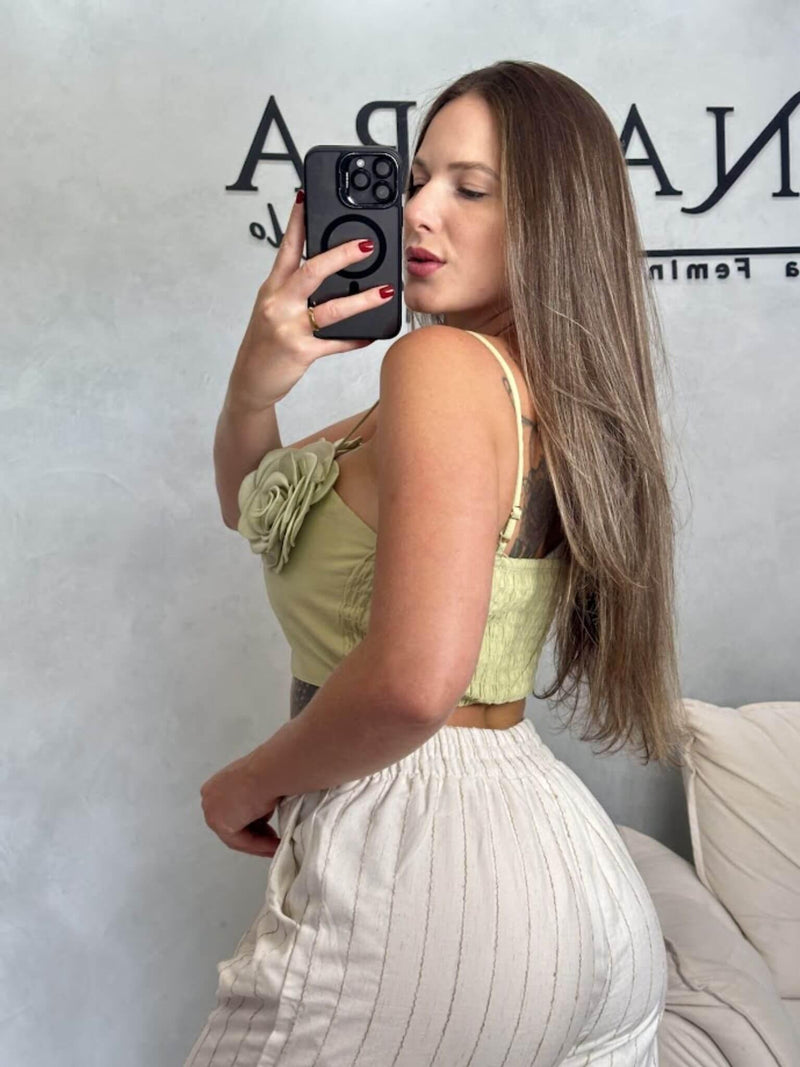 Cropped Flor Alfaiataria