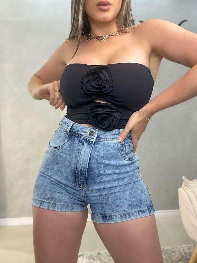 Short Jeans Marmorizado