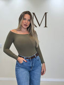 Calça Pantacourt Jeans 100% Algodão com Cinto em Camurça //