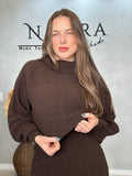 Conjunto Tricot Mousse Saia Midi