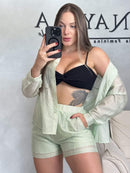 Conjunto Alfaiataria Listras Brilho