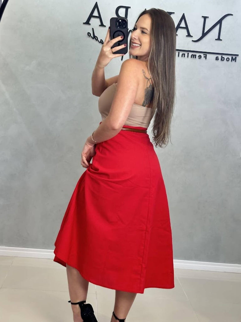 Saia Midi Linho G