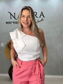 Blusa Alfaiataria Laço no Ombro