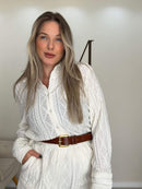 Conjunto Camisa e Short Texturizado com Elastano