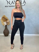 Calça Mom Jeans Com Elastano - Destonada