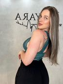 Cropped Renda de Poliamida Verde Esmeralda - Loja Nayara Machado