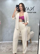 Camisa Linho Gola V Essenza