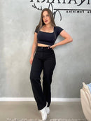 Calça Wide Leg Preta - Loja Nayara Machado
