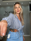 Camisa Cropped Listras