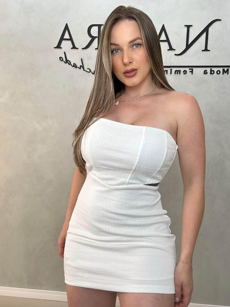 Vestido Curto Sem Alça - Loja Nayara Machado
