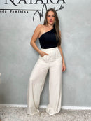 Calça Max Pantalona Linho Bamboo